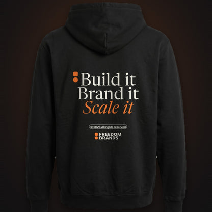Build It Brand It Scale It Hoodie, mock-up [m655fb-03]