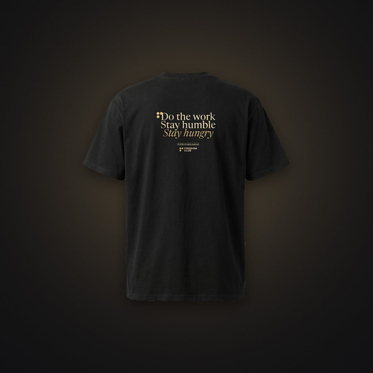 Do The Work Tee, back, print true to size [m655v2-03]