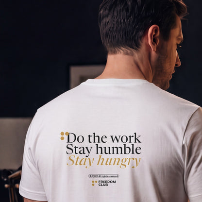 Do The Work Tee, White, worn, print true to size [m655v2-05]