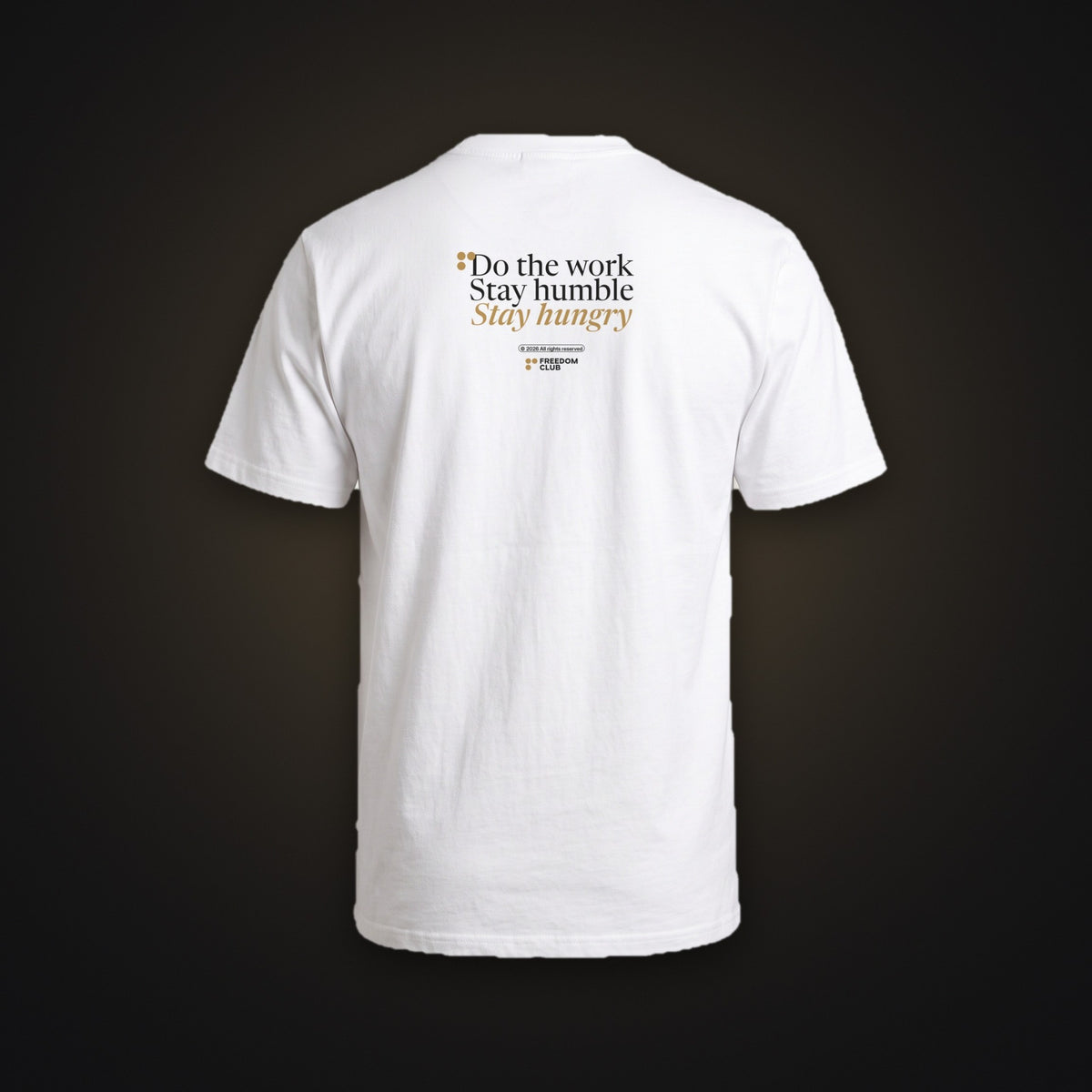 Do The Work Tee, White, back, print true to size [m655v2-07]