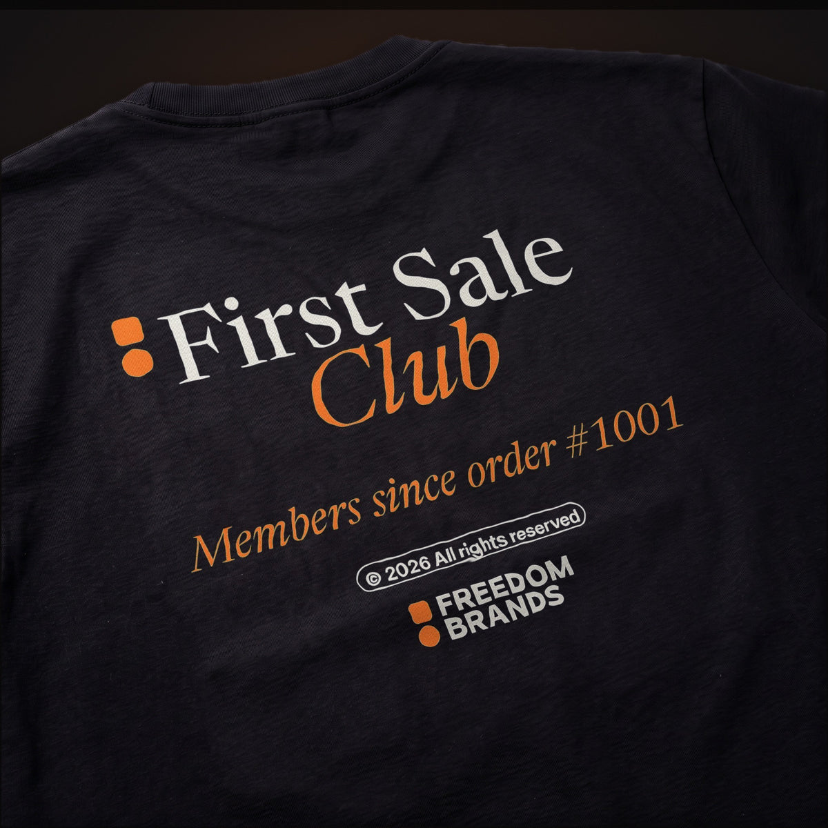 First Sale Club Tee, print detail [m655fb-04]