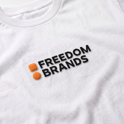 Freedom Brands Chest Logo Tee, embroidery detail [m655fb-04]