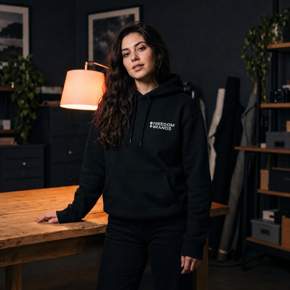Freedom Brands Team Hoodie, front, worn [m818h-01]