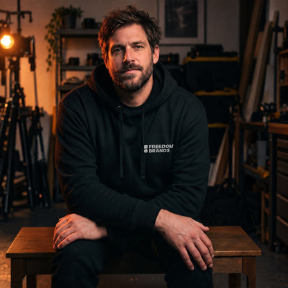 Freedom Brands Team Hoodie, front, worn [m818h-02]