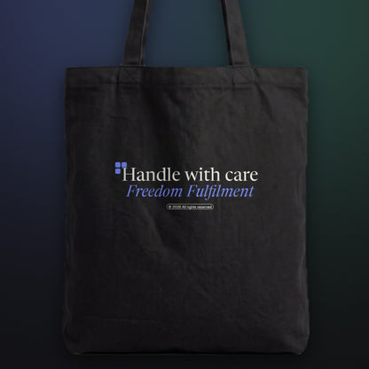 Handle With Care Tote, front [m655r5-03]