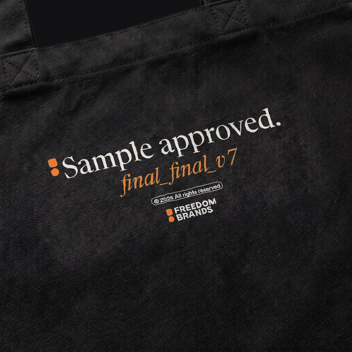 Sample Approved Tote, print detail [m655fb-04]