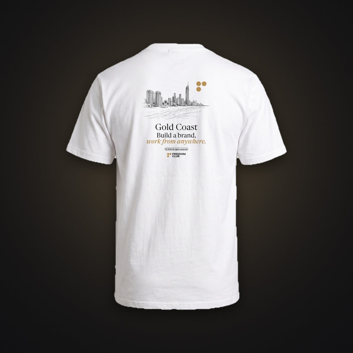 The Gold Coast Tee, back mock-up [m712-03]