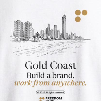 The Gold Coast Tee, back print detail [m712-04]