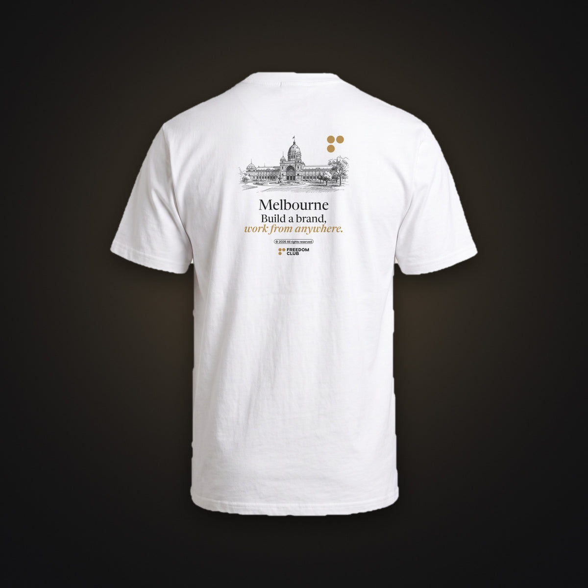 The Melbourne Tee, back mock-up [m712-03]