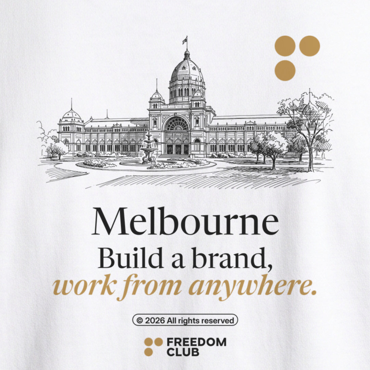 The Melbourne Tee, back print detail [m712-04]