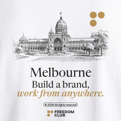 The Melbourne Tee, back print detail [m712-04]