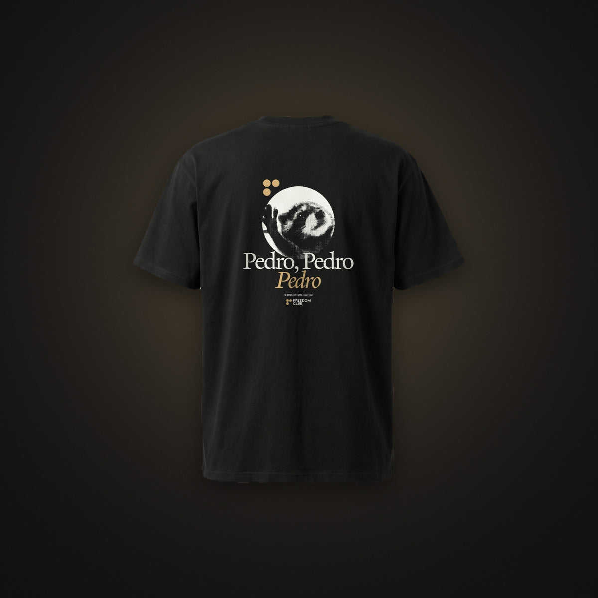 The Pedro Tee, back, print true to size [m655v2-03]